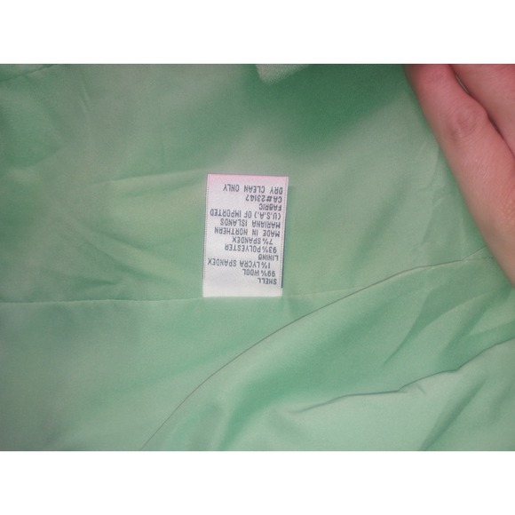 Talbots Petite stretch Blazer Mint‎ Green Size 6 (3 Button) USA Wool - Picture 3 of 7